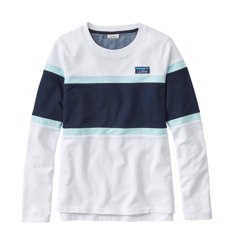 Cotton Rugby Colorblock Crewneck